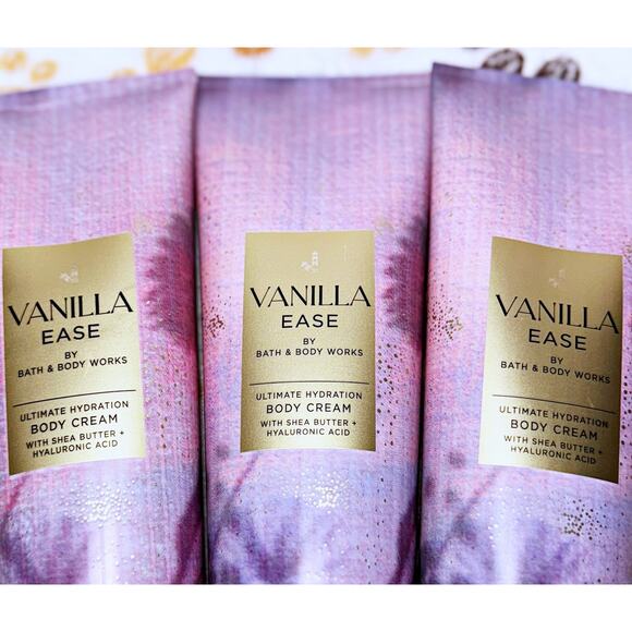 Bath & Body Works 8 oz Vanilla Ease Ultimate Hydration Body Cream x3 - Picture 2 of 3